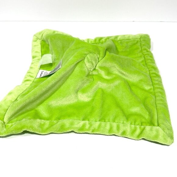 Carter’s Plush Grey Owl Green Blue Yellow Pattern Lovey Security Blanket - Picture 4 of 5